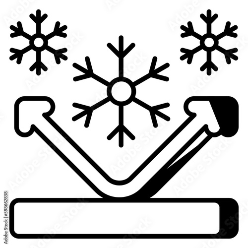 A unique design icon of snow resistant 