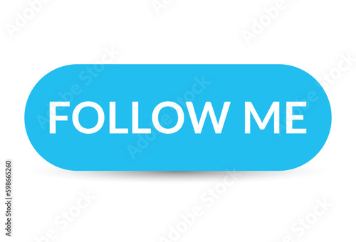 Follow me white background.The concept of the social network.Vector illustration