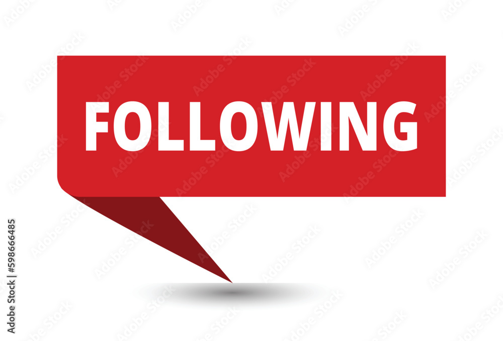 Following white background.The concept of the social network.Vector illustration Following white background.The concept of the social network.Vector illustration