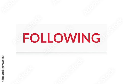 Following white background.The concept of the social network.Vector illustration