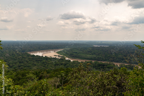 Views of the river in the Colombian Amazon area from the hill © Jordi Romo