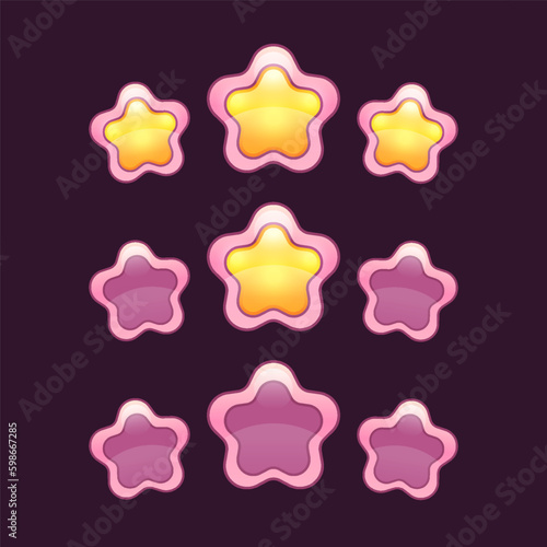 cute colorful game logo rating template
