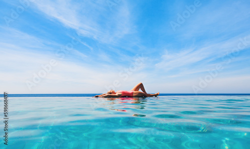 Photography Happy girl have fun on summer beach holiday