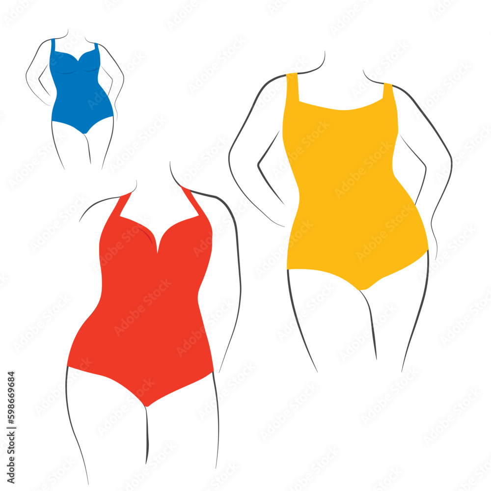 Plus Size Bathing Suits for Embracing Those Curves. bathing suit vector
