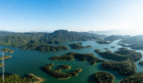 Obraz na plátně Landscape of Tai Lam Chung Reservoir in Hong Kong