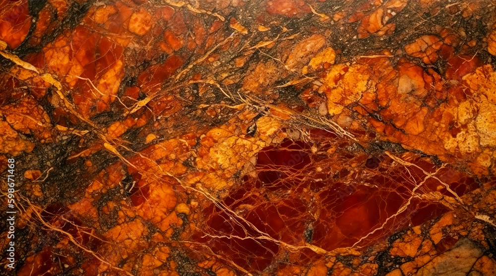 Marble pattern background material with a luxurious atmosphere of red, black and gold. Generative AI Marble pattern background material with a luxurious atmosphere of red, black and gold. Generative AI