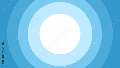 Leinwand Poster White Circle Round Ring Blue Radial Ray Background BG