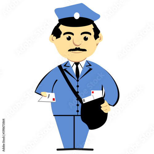 Mailman delivering correspondence