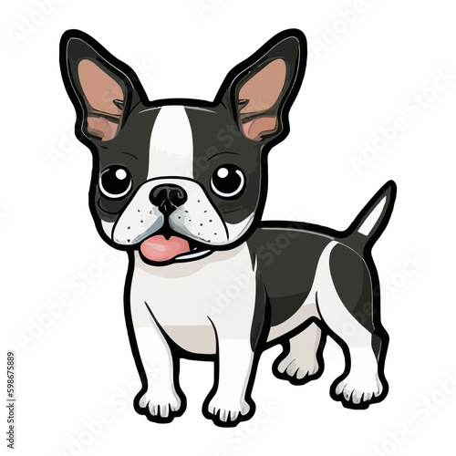 french bulldog puppy on white background © mids