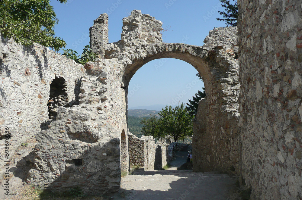 Ancient fortification of Mystras, Greece
