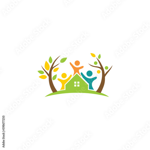 childcare logo design. daycare logo design vector Template