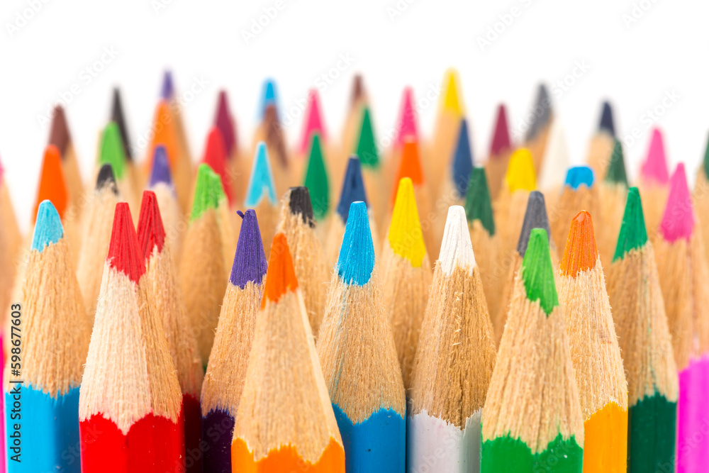Colour pencils isolated on white Colour pencils isolated on white
