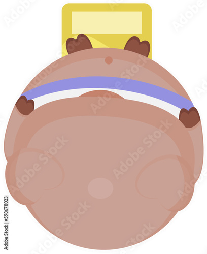 funny pink pig sticker plump