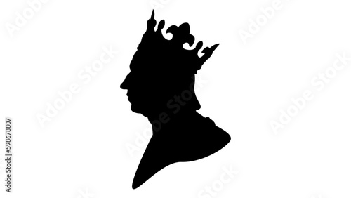 Cuadro en lienzo Louis IX of France silhouette