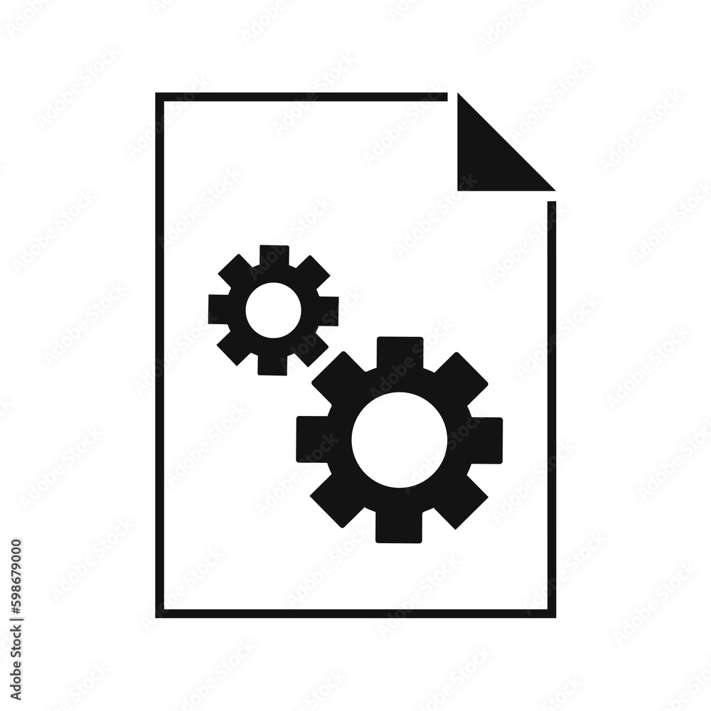 SYSTEM File Icon, Flat Design Style SYSTEM File Icon, Flat Design Style