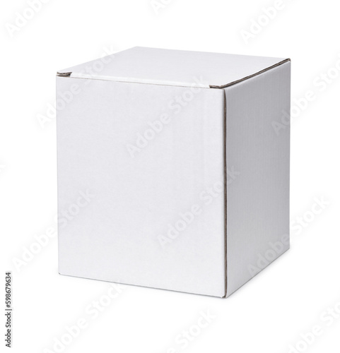 White blank packaging paper box