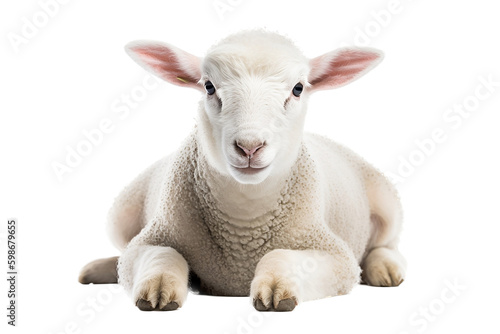 sheep isolated on white background photo