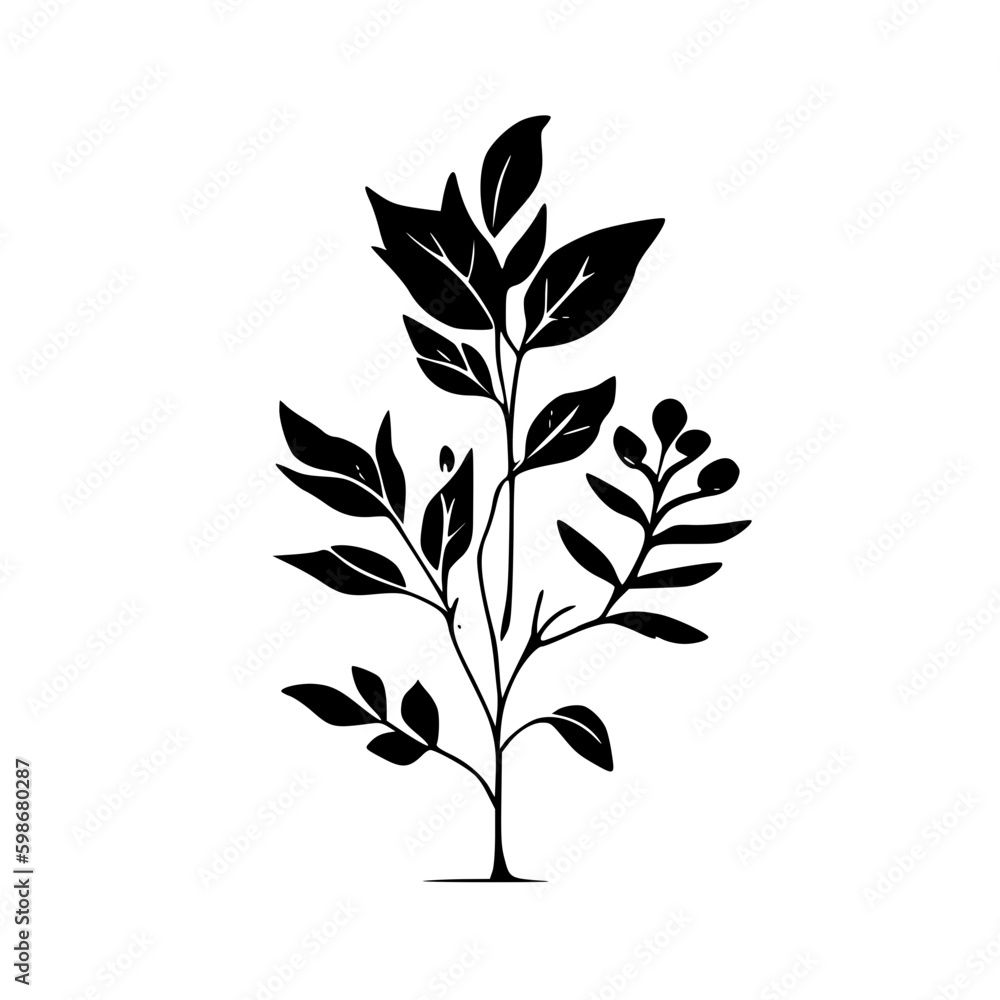 Botanical - Minimalist and Flat Logo - Vector illustration