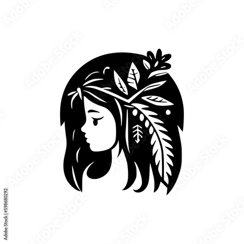 Boho - Black and White Isolated Icon - Vector illustration