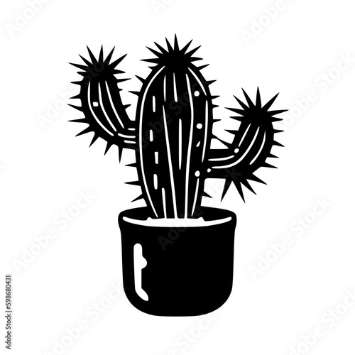 cactus | minimalist and simple silhouette - vector illustration