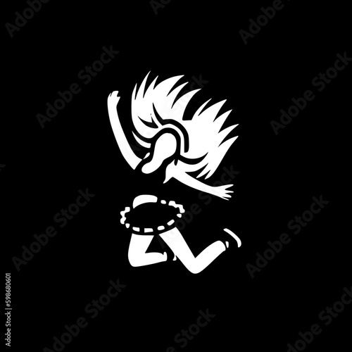 Cheer | Black and White Vector illustration