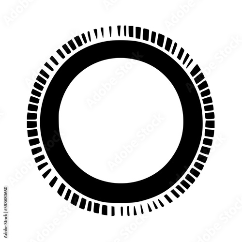 circle frame | minimalist and simple silhouette - vector illustration
