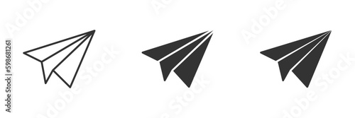 Paper plane icon. Vector illustration.