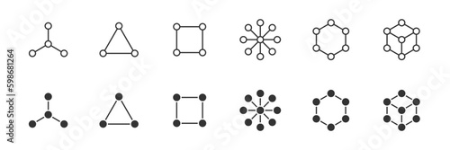 Molecule icon set. Vector illustration.