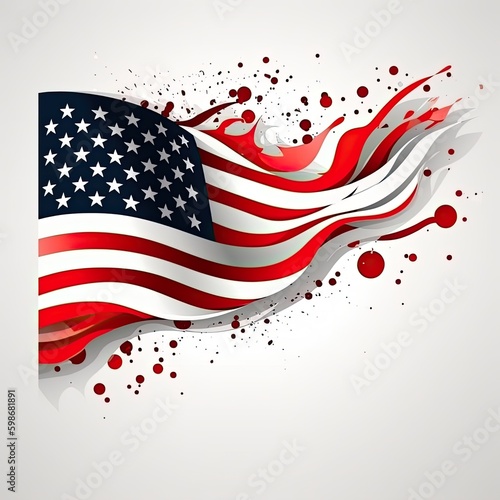 USA independence day event greeting design