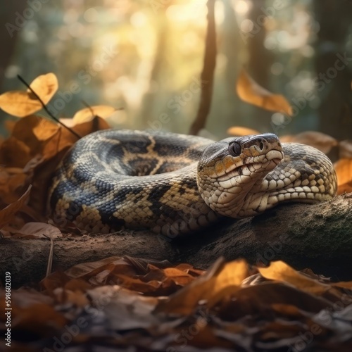 Anaconda in natural habitat (generative AI)