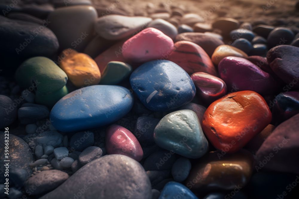 Colorful stone. generative ai Colorful stone. generative ai