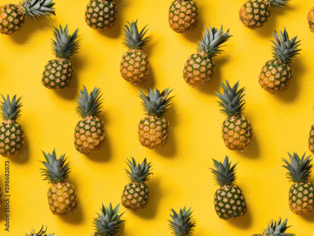 Seamless Pineapples Background Seamless Pineapples Background