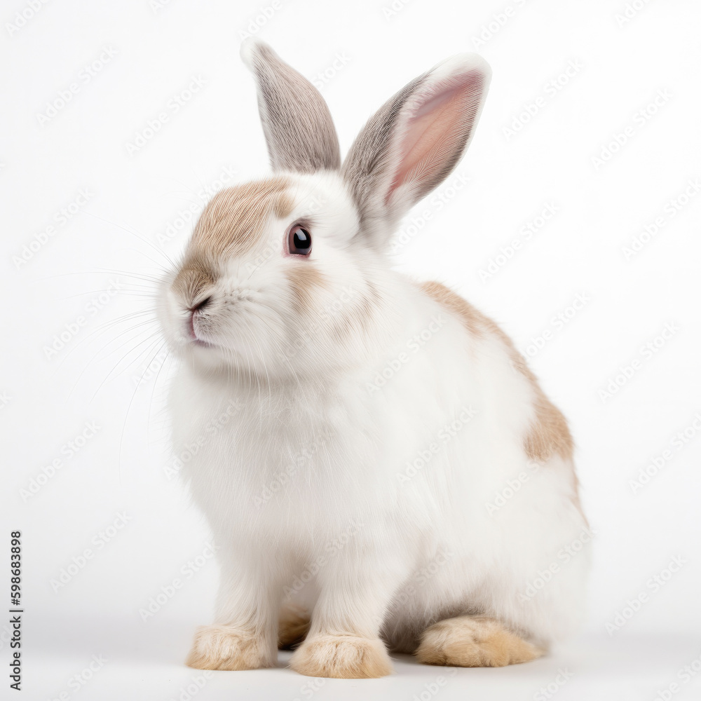 rabbit on white background