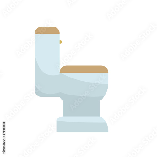 Toilet bowl on white background