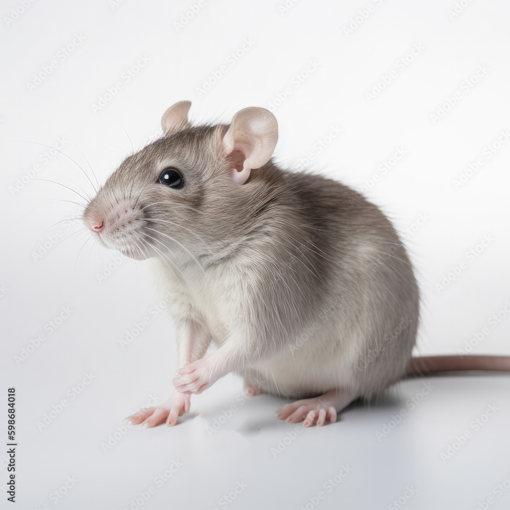 rat on white background rat on white background