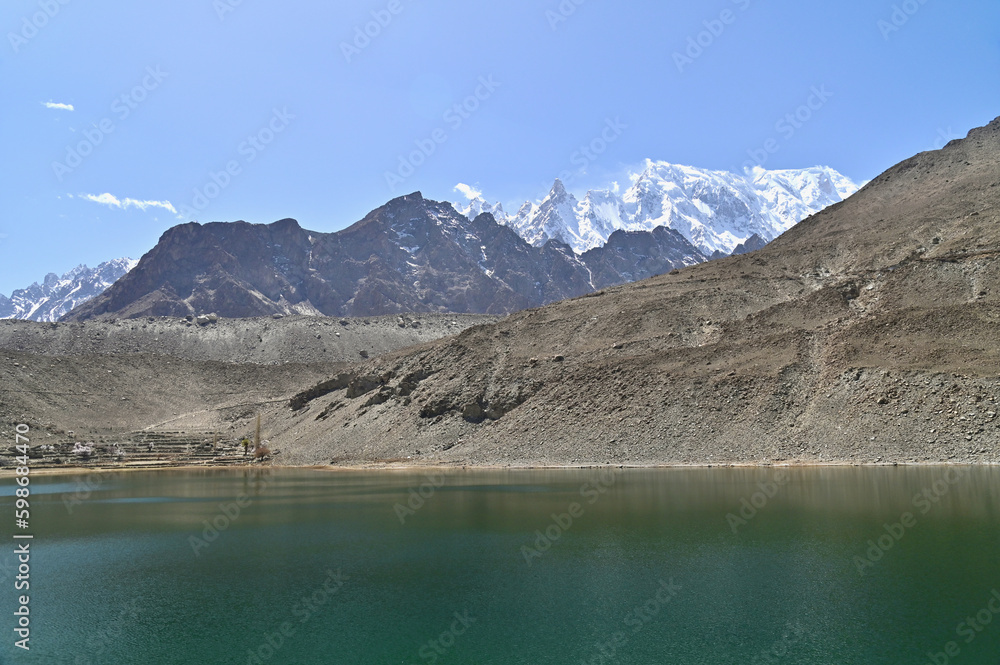 Borith Lake Near Passu Glacier in Gilgit-Baltistan, Pakistan