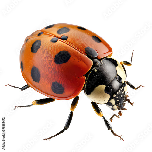 Tableau sur toile ladybug on white background