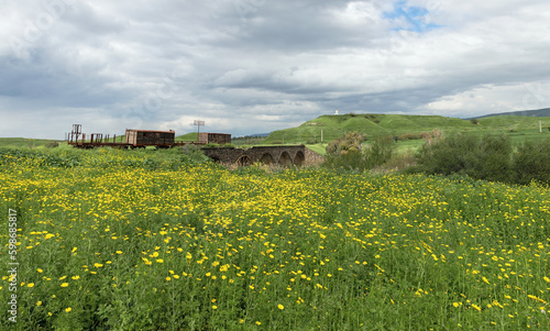 old railway line on the border with Jordan