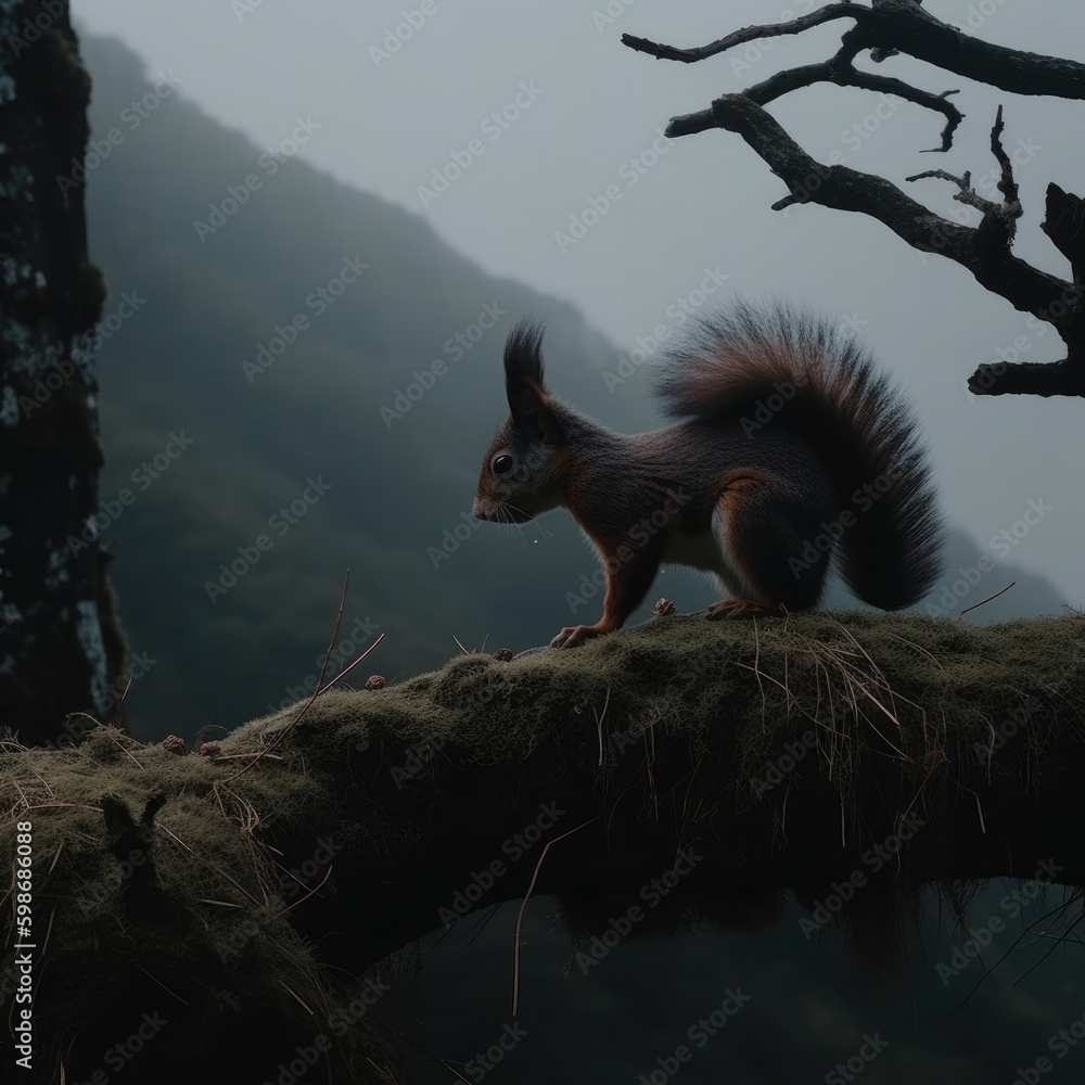 squirrel in the woods