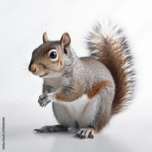 squirrel in a white background