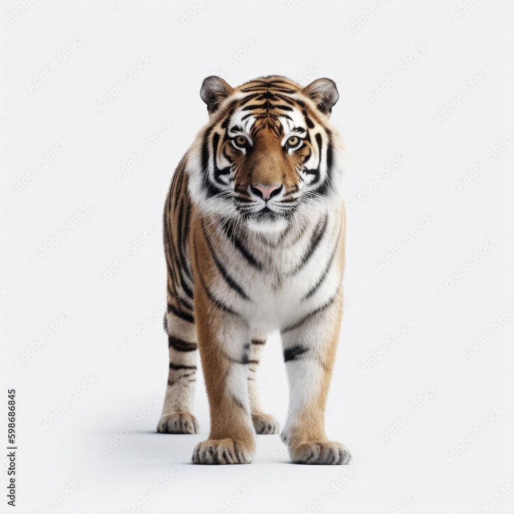 Obraz premium a tiger in a white background