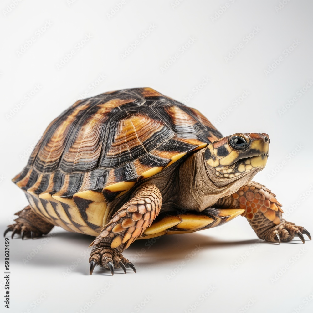 a turtle in a white background a turtle in a white background