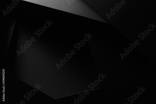 Black paper art abstract texture background