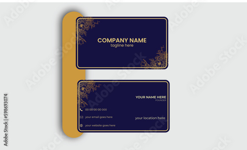 this is wonderful Business card template. Double-sided creative business card template. Modern and simple business card design Corporate Business Card Layout. black gradient design.