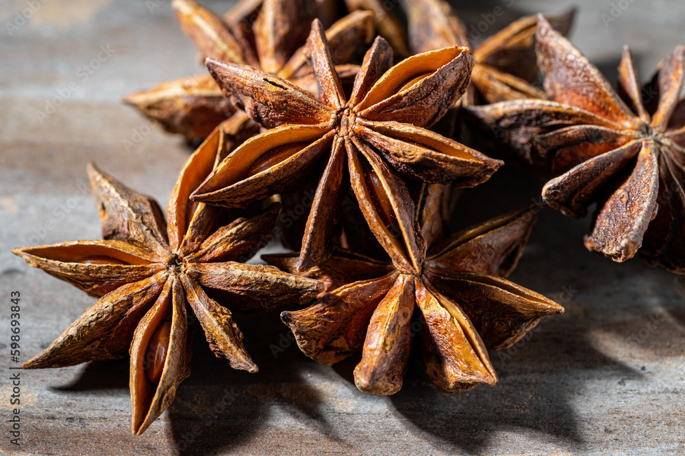 Star anise spice. Close up. Star anise spice. Close up.