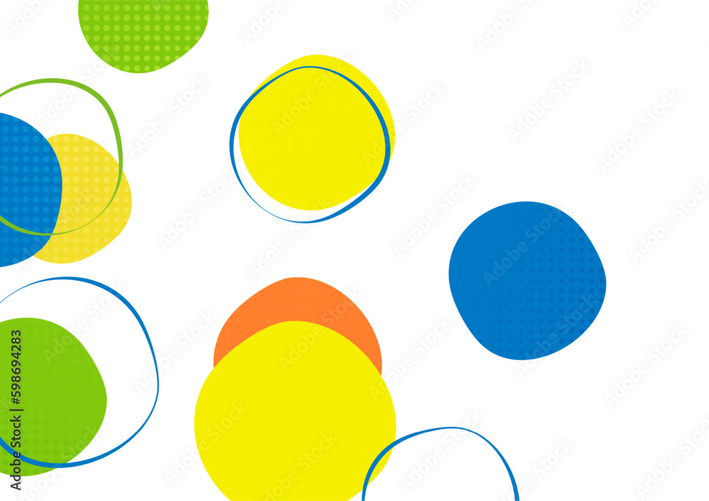 Colorful annual report brochure flyer design template with style circles. vector illustration, Use for presentation sheet cover abstract flat background, layout in A4