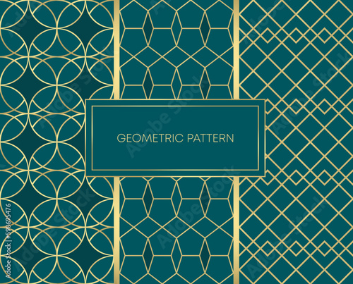 set of vector geometric patterns