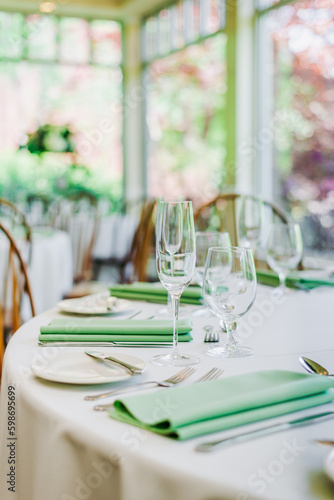 Dinner Table at wedding reception.