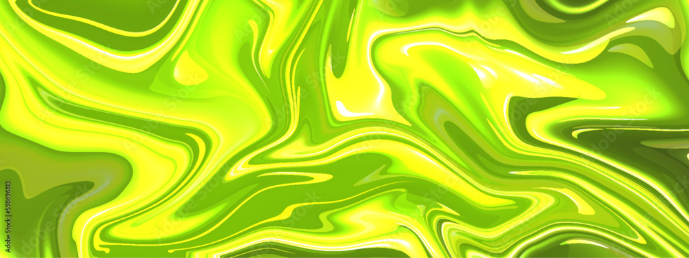 Abstract yellow and green liquid marble liens background. Fluid painting abstract marble texture background. Modern banner, fluid trendy background. Abstract yellow and green liquid marble liens background. Fluid painting abstract marble texture background. Modern banner, fluid trendy background.