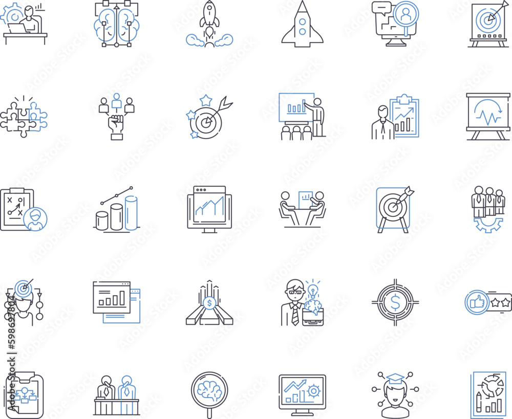 Sales approach line icons collection. Persuasion, Negotiation, Pitching, Convincing, Closing, Relationship, Consultative vector and linear illustration. Direct,Strategic,Consultation Generative AI Sales approach line icons collection. Persuasion, Negotiation, Pitching, Convincing, Closing, Relationship, Consultative vector and linear illustration. Direct,Strategic,Consultation Generative AI